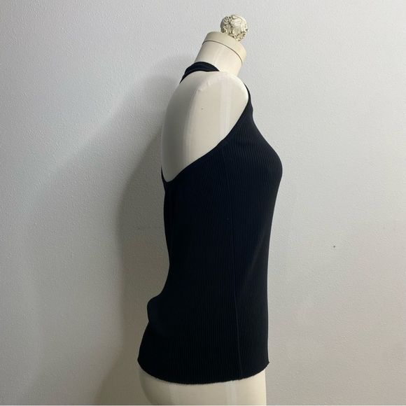 Helmut Lang Black Pulled Asymmetrical Tank Top - Picture 5 of 16